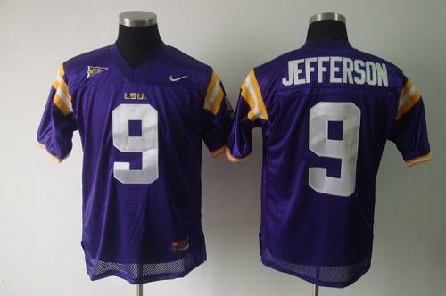 Toddlers LSU Tigers #9 Jordan Jefferson Purple Stitched Jersey